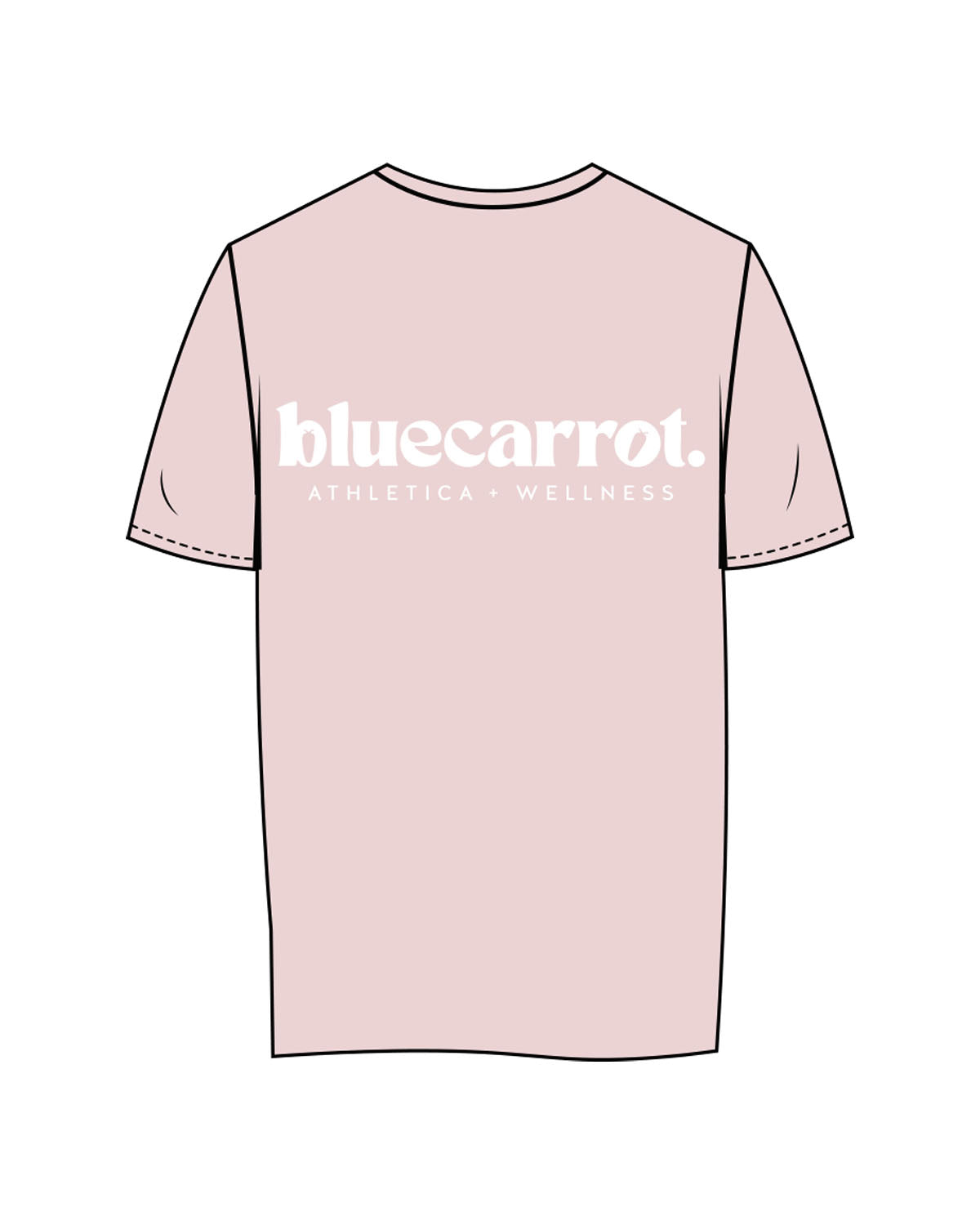 The Womens Tee - Pink - BlueCarrot - Left Chest & Back Stacked - Printed - Blue