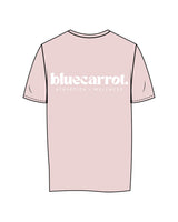 The Womens Tee - Pink - BlueCarrot - Left Chest & Back Stacked - Printed - Blue