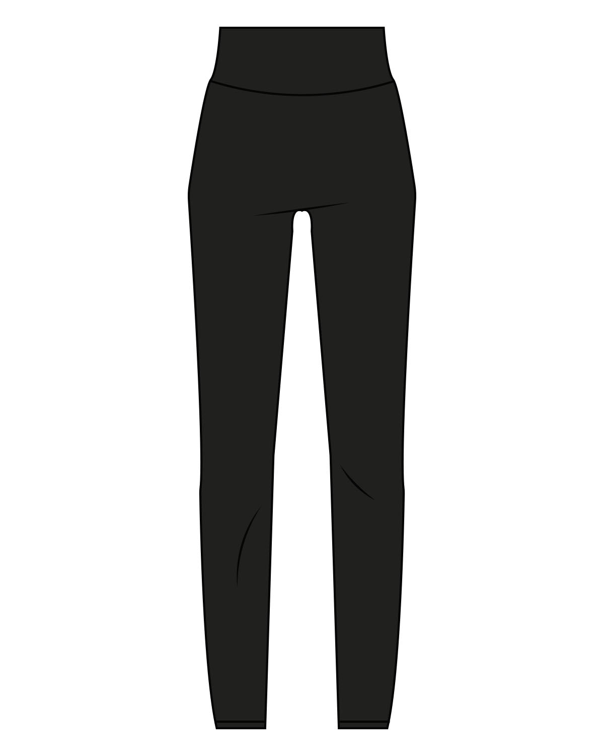 The Basic Legging - Black - BlueCarrot - Back Waistline - Printed - White