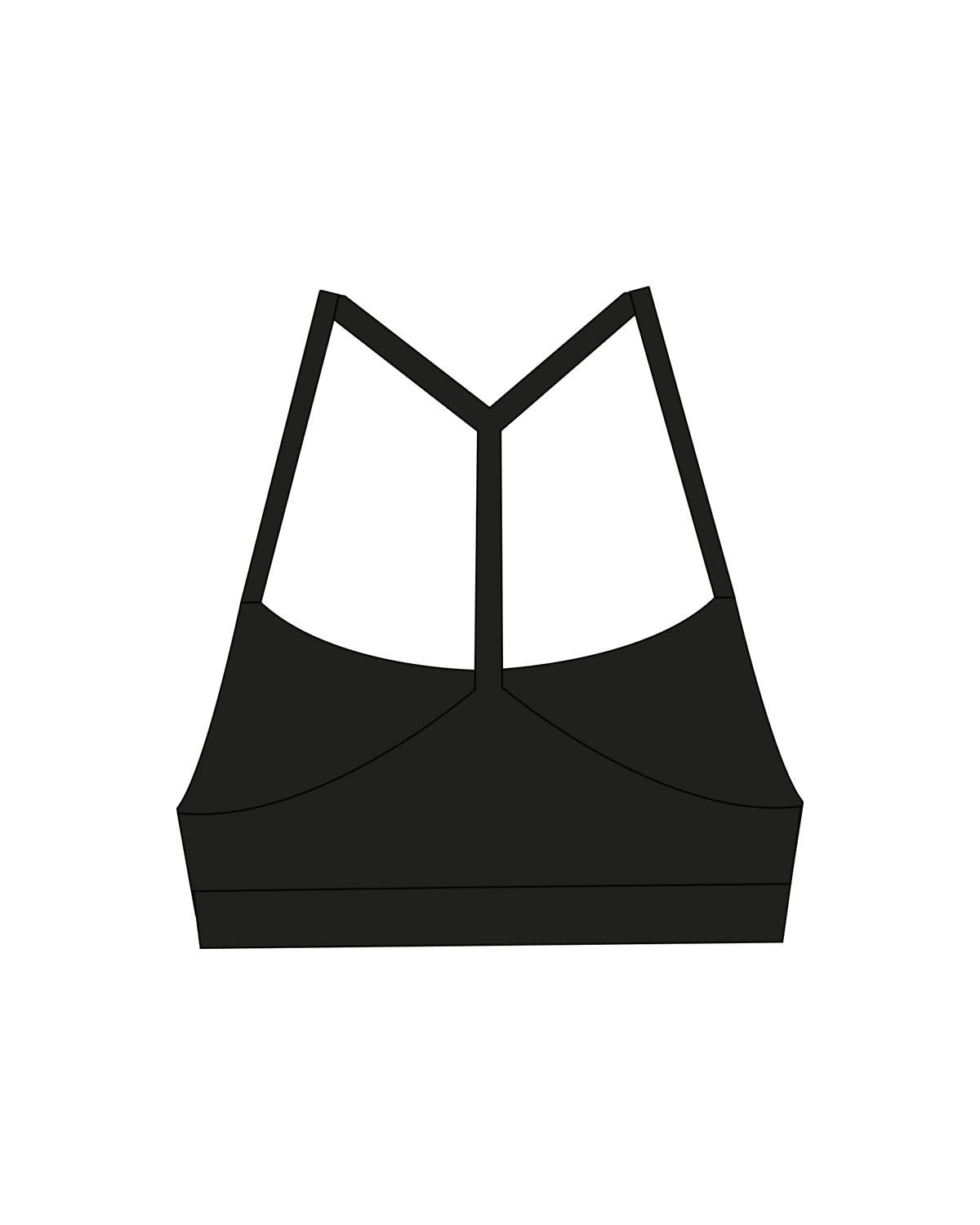 The Basic Bra - Black - Collective Studios - Center Chest - Printed - White