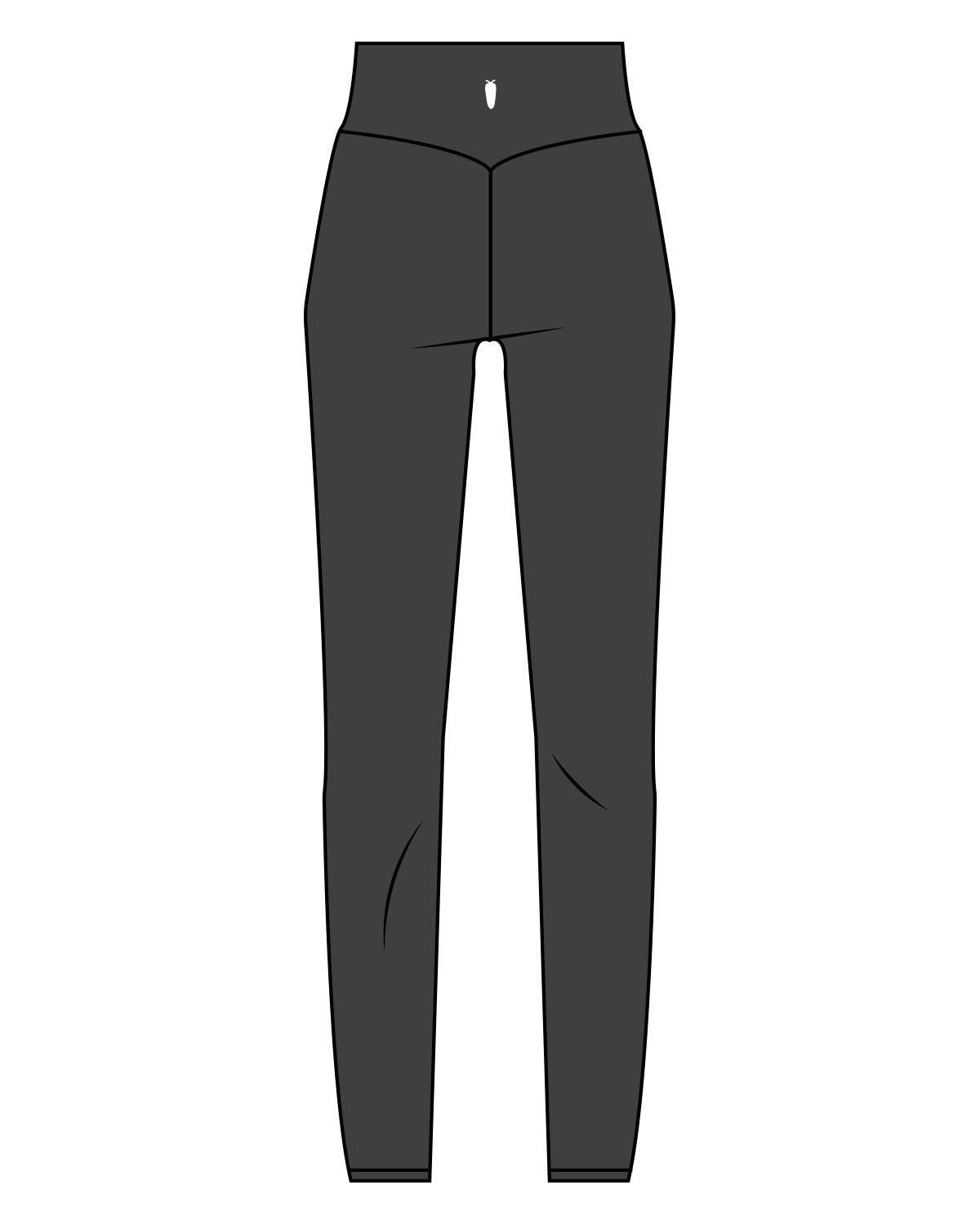 The Basic Legging - Pebble - BlueCarrot - Back Waistline - Printed - White