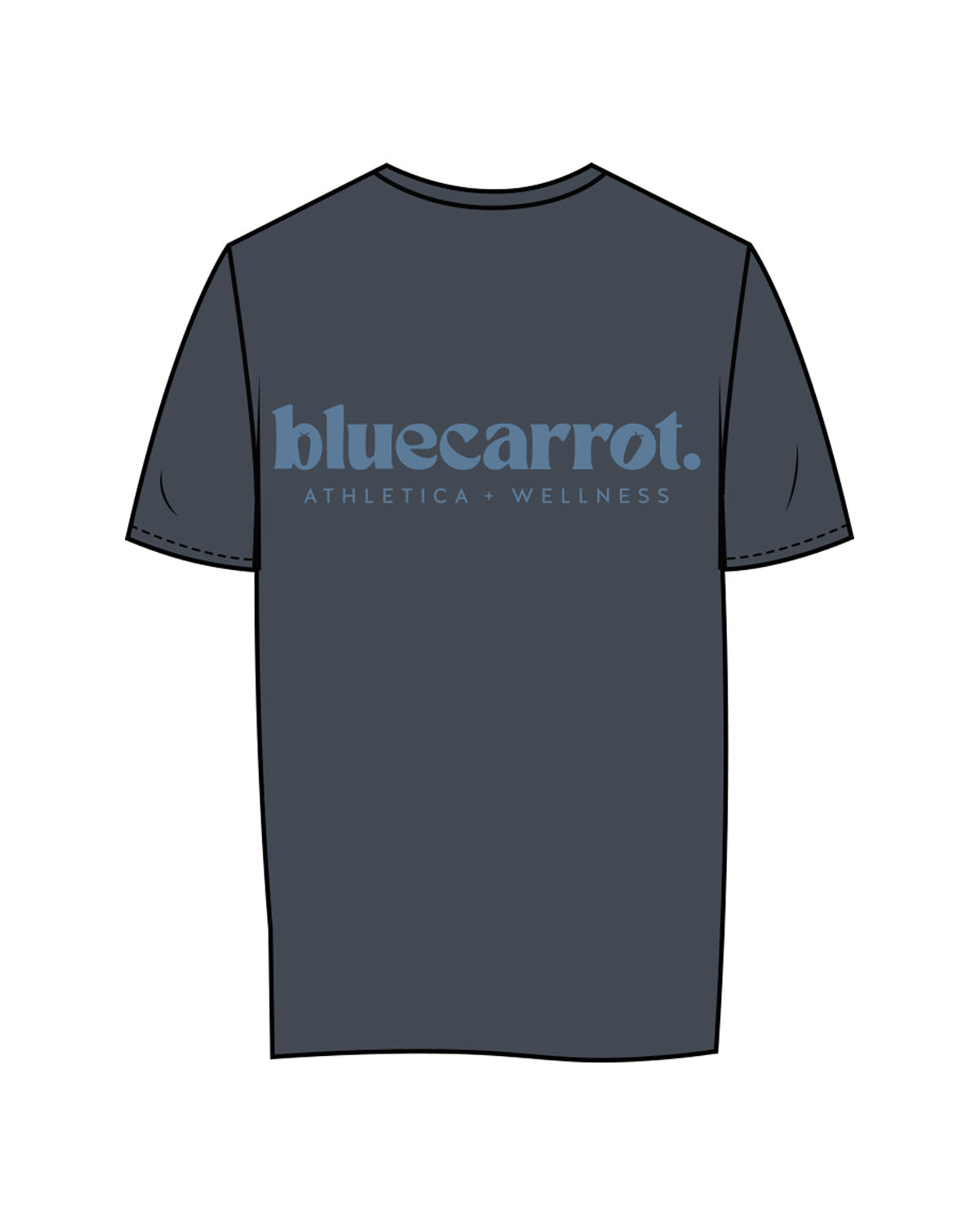 The Womens Tee - Petrol - BlueCarrot - Left Chest & Back Stacked - Printed - Blue