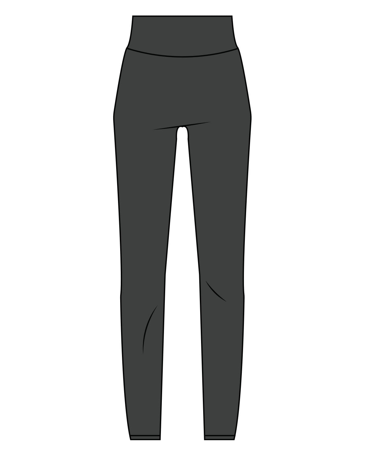 The Basic Legging - Pebble - BlueCarrot - Back Waistline - Printed - White