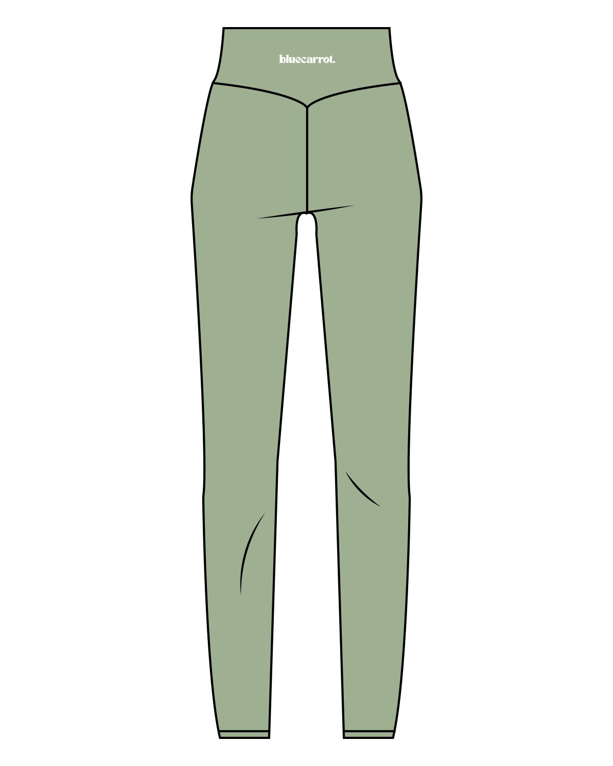 The Basic Legging - Pistachio - BlueCarrot - Back Waistline - Printed - White