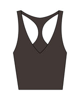 The Racer Tank - Cafe - Lucky Penny - Back Center Stacked - White