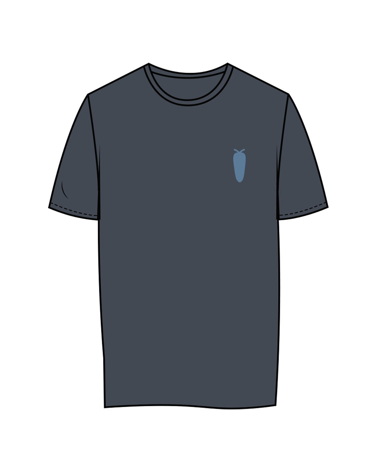 The Womens Tee - Petrol - BlueCarrot - Left Chest & Back Stacked - Printed - Blue