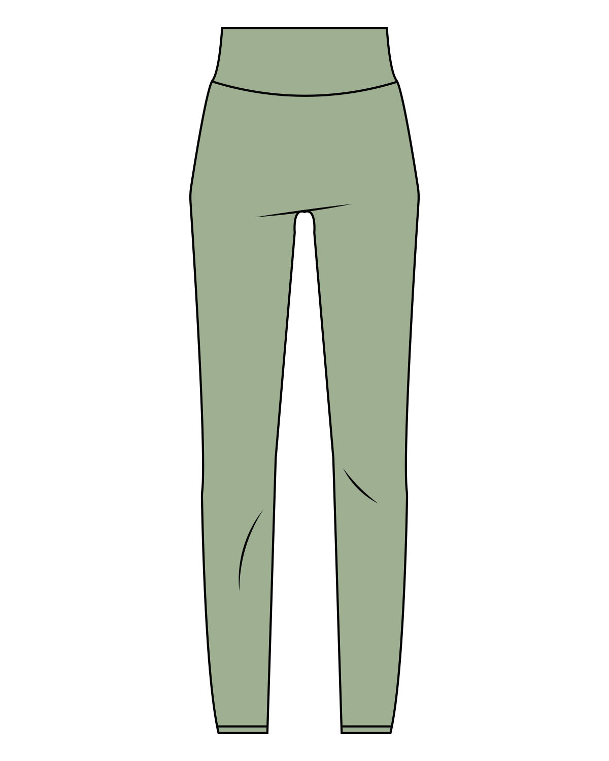 The Basic Legging - Pistachio - BlueCarrot - Back Waistline - Printed - White