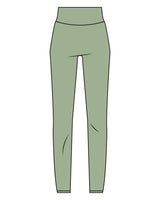 The Basic Legging - Pistachio - BlueCarrot - Back Waistline - Printed - White