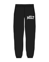 The Womens Sweatpants - Black - Melt Hot Pilates - Left Leg Pocket - White