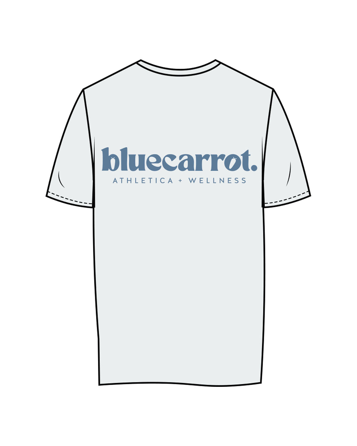 The Womens Tee - Seafoam - BlueCarrot - Left Chest Stacked & Back Stacked - Printed - Blue