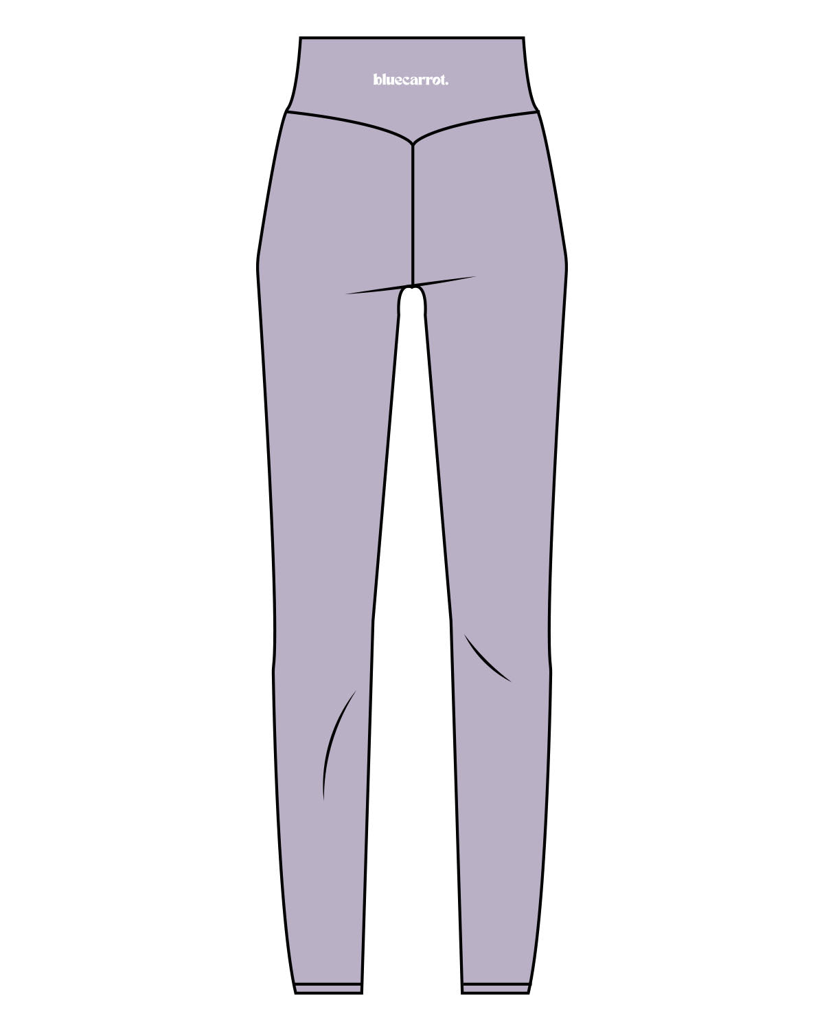 The Basic Legging - Lavender - BlueCarrot - Back Waistline - Printed - White