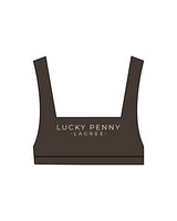 The Box Cut Bra - Cafe - Lucky Penny - Center Chest & Back Center - White