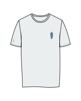 The Womens Tee - Seafoam - BlueCarrot - Left Chest Stacked & Back Stacked - Printed - Blue