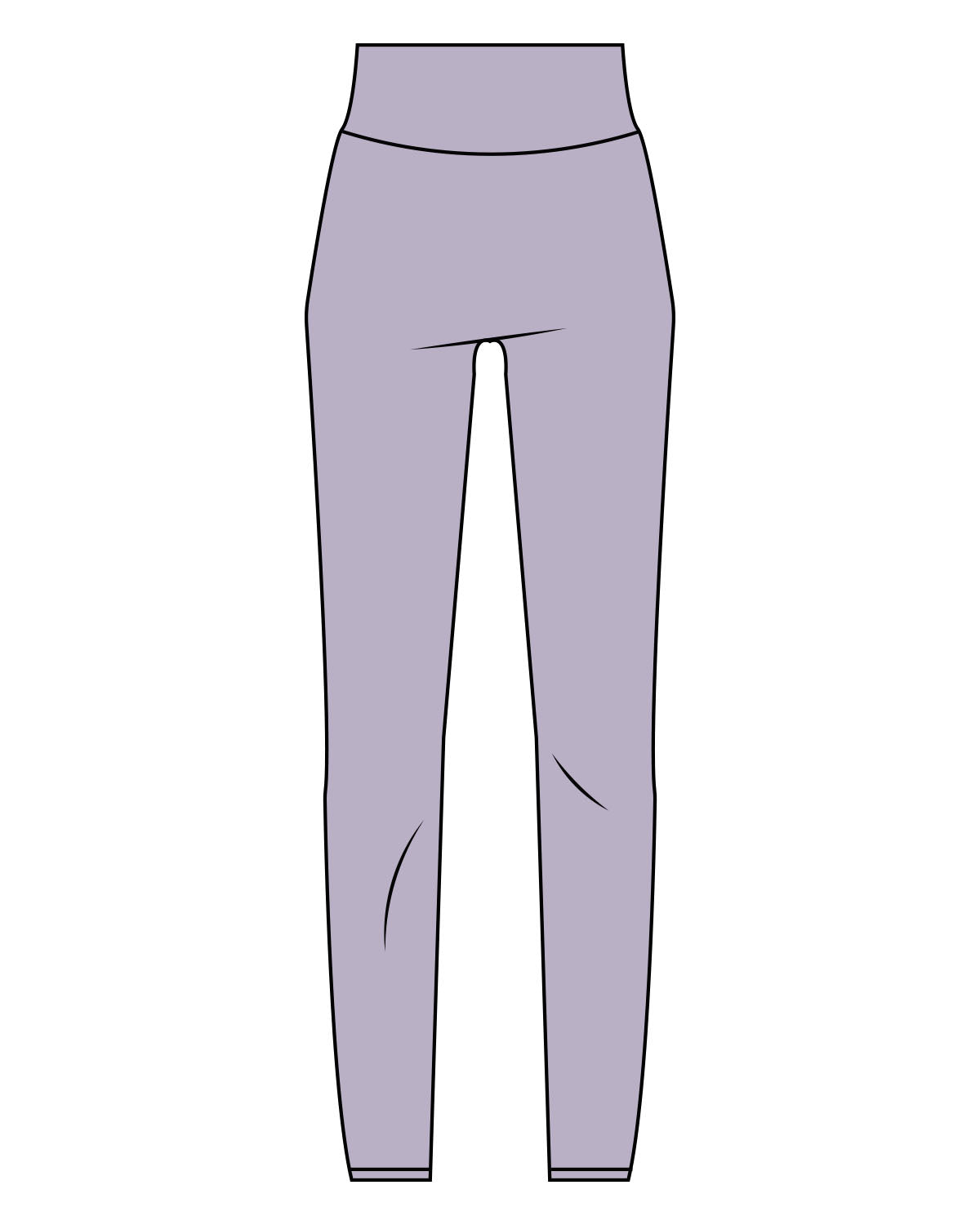 The Basic Legging - Lavender - BlueCarrot - Back Waistline - Printed - White