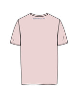 The Womens Tee - Pink - BlueCarrot - Center Chest Stacked & Right Sleeve - Back Neckline -  Printed - Blue