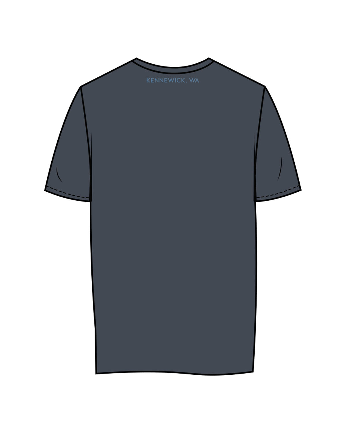 The Womens Tee - Petrol - BlueCarrot - Center Chest Stacked & Right Sleeve - Back Neckline - Printed - Blue