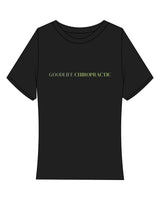 The Baby Tee - Black - Goodlife Chiropractic - Center Chest - Back Round Stacked - Full Color Printed
