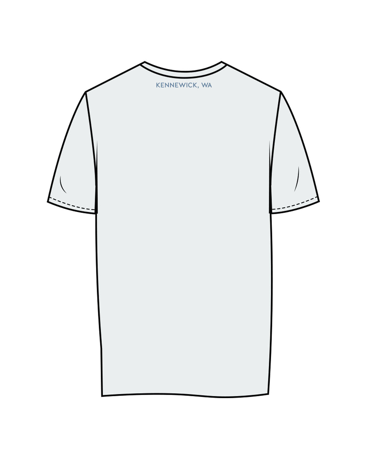The Womens Tee - Seafoam - BlueCarrot - Center Chest Stacked & Right Chest -  Back Neckline - Printed - Blue