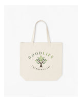 The Zipper Tote Bag - Natural - Goodlife Chiropractic - Center Stacked - Full Color Printed