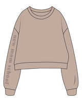 The Studio Crop - Taupe - New Mom School - Right Arm Sleeve - Tone on Tone