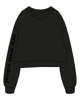 The Studio Crop - Black - New Mom School - Right Arm Sleeve - Tone on Tone