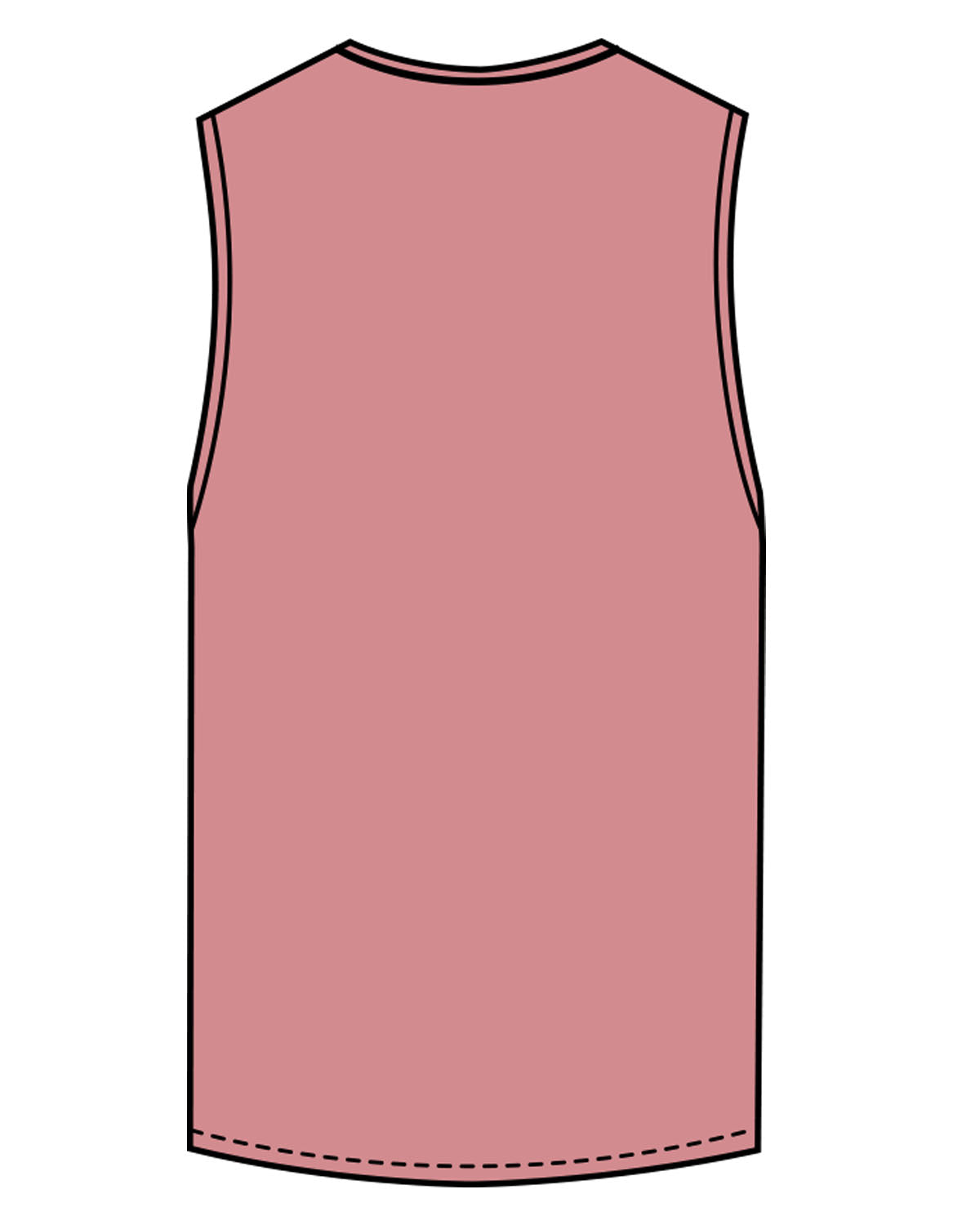 The Scoop Muscle Tank - Mauve - Sweat Circuit - Center Chest - Printed - Full Color
