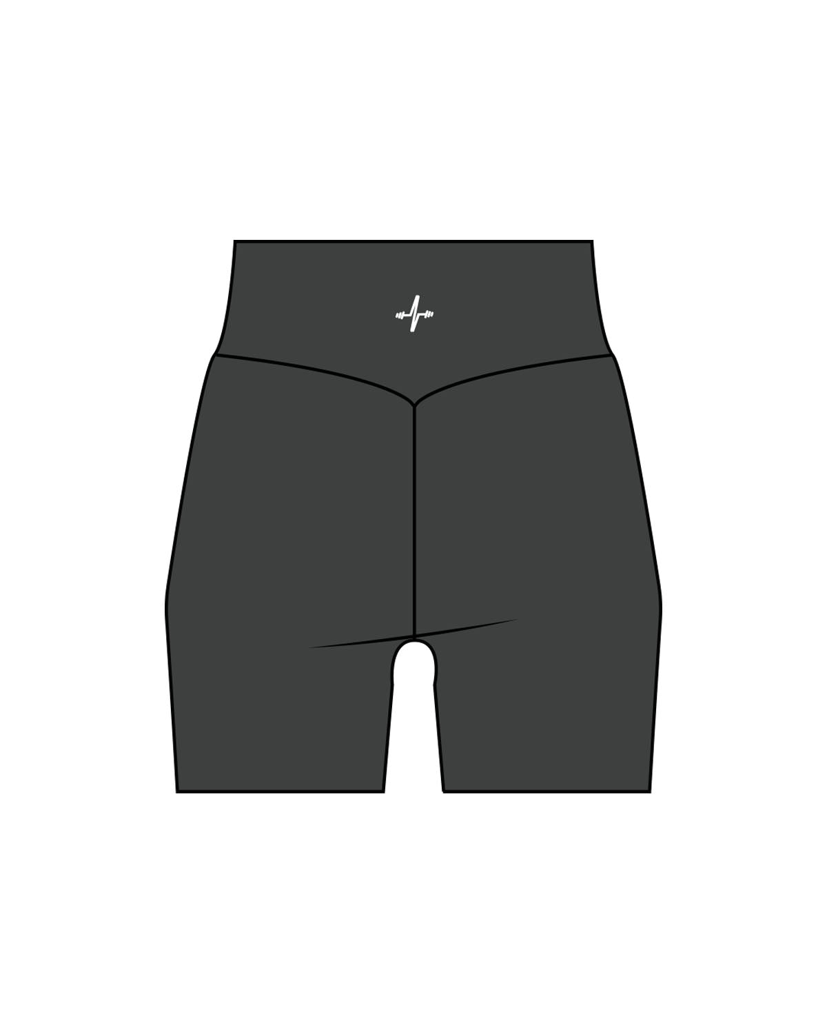 The Basic Short - Pebble - Sweat Circuit - Back Waistline - White Printed