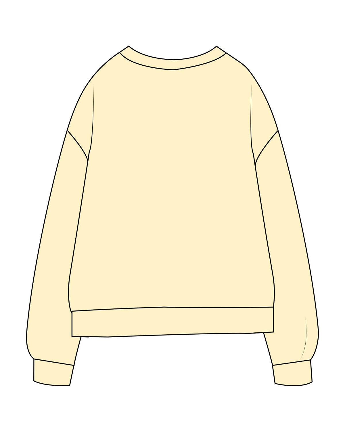 The Midweight Unisex Crewneck - Washed Yellow - F.E - Left Chest - Embroidered - Green