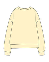 The Midweight Unisex Crewneck - Washed Yellow - F.E - Left Chest - Embroidered - Green