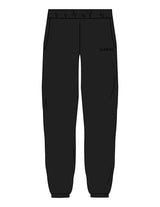 The Womens Sweatpants - Black - Karve Lagree Fit - Left Leg - Embroidered - Black