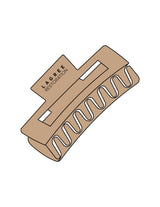 The Claw Hair Clip - Light Brown - Lagree Restoration - Top Logo - Printed - Black