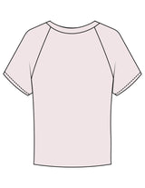 The Micro Rib Baby Tee - Pink - Carriage House - Center Chest Stacked - Printed - Ballerina Pink