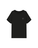 The Mens Heavyweight Tee - Black - Sacred Studios - Left Chest Round & Back Stacked - Printed - White