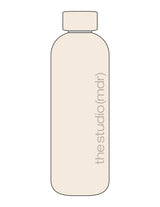 The Water Bottle - Off White - The Studio MDR - Vertical Logo - Printed - Tone on Tone