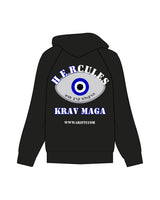 The Womens Hoodie - Black - Hercules - Center Chest & Back Stacked - Printed - Full Color