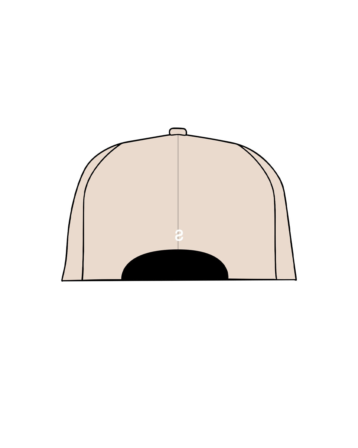 The Dad Hat - Stone - Solos Pilates - Front Text & Back Initial - White