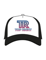 The Foam Trucker - White / Black - Top Right Collectibles - Center Crown Stacked - Printed - Full Color