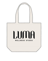 The Tote Bag - Natural - Luma Wellness - Center Text Stacked - Black