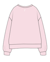 The Classic Crewneck - Pink - Flowcorps - Center Chest & Back Neckline - White
