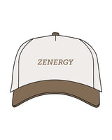 The Canvas Cap - Natural / Walnut - ZENERGY CYCLING - Center Crown - Printed - Walnut