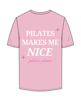 The Mens Tee - Bubblegum - Pilates by Nix - Left Chest & Full Back - Full Color