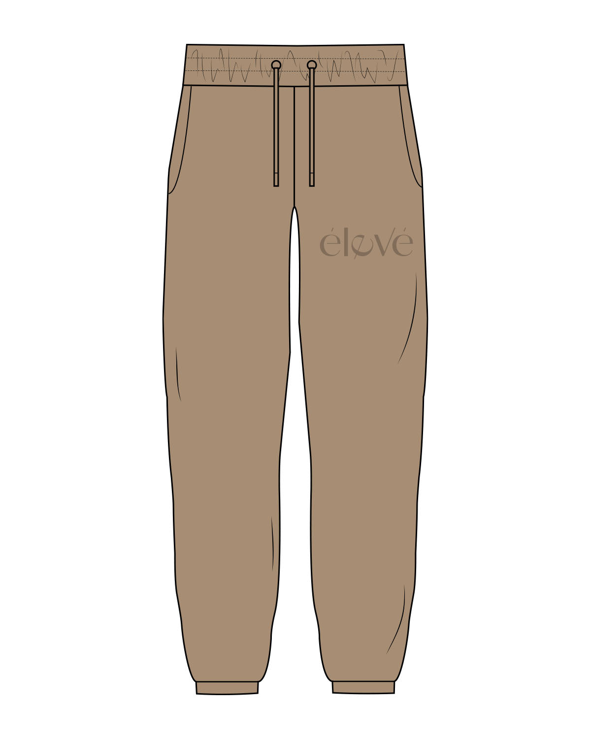The Classic Sweatpants - Sand - Eleve - Left Leg Pocket - Tone on Tone