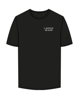 The Mens Tee - Black - Bean Head - Left Chest Stacked & Back Center - Icon - White