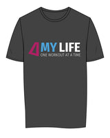 The Womens Tee - Charcoal - Delta Fitness - Center Chest - MyLife - Full Color