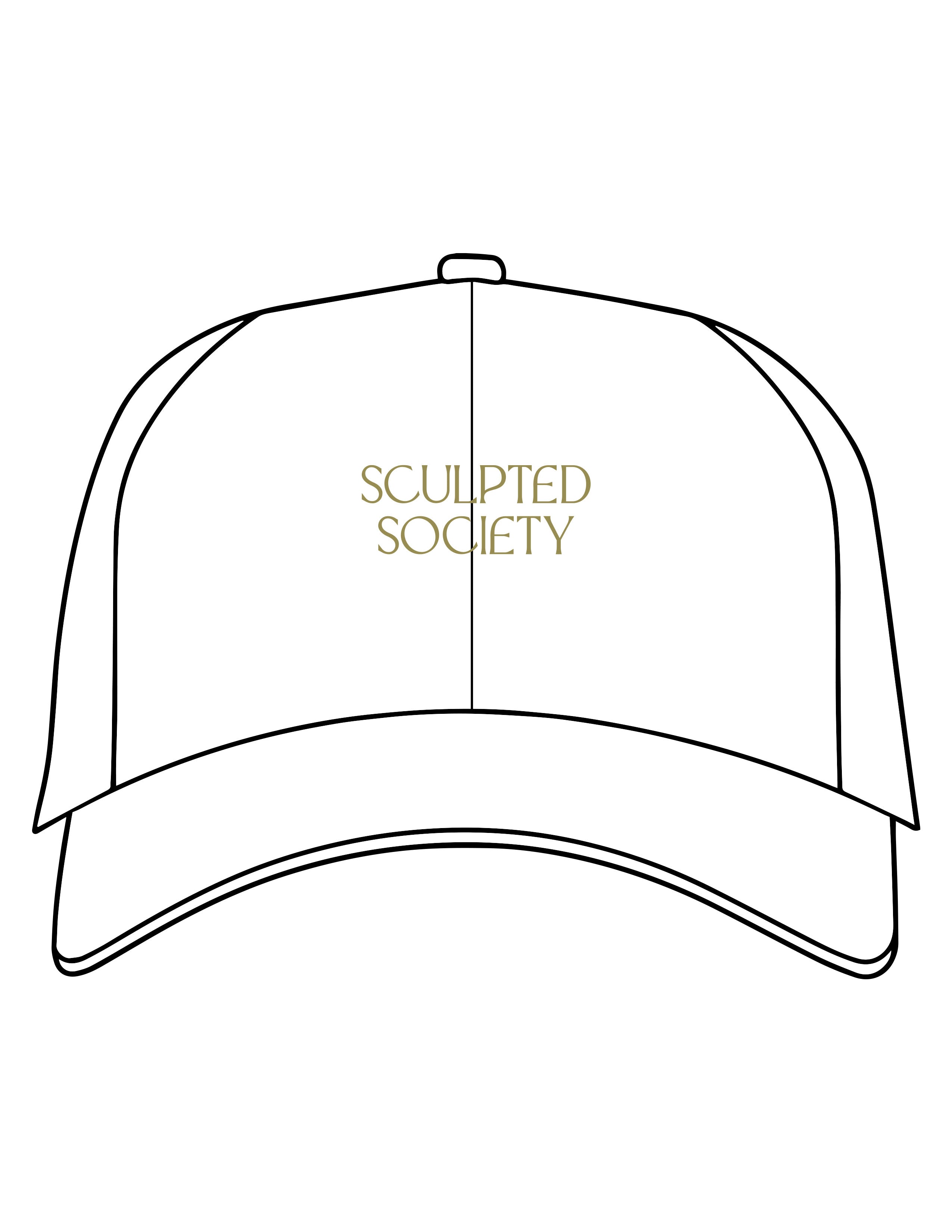 The Dad Hat - White - SCULPTED SOCIETY - Center Crown Stacked - Embroidered - Olive