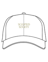 The Dad Hat - White - SCULPTED SOCIETY - Center Crown Stacked - Embroidered - Olive