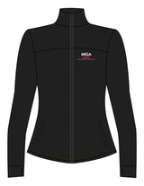 The Womens Zip Jacket - Black - Megabarre - Left Chest Stacked - Printed - Full Color