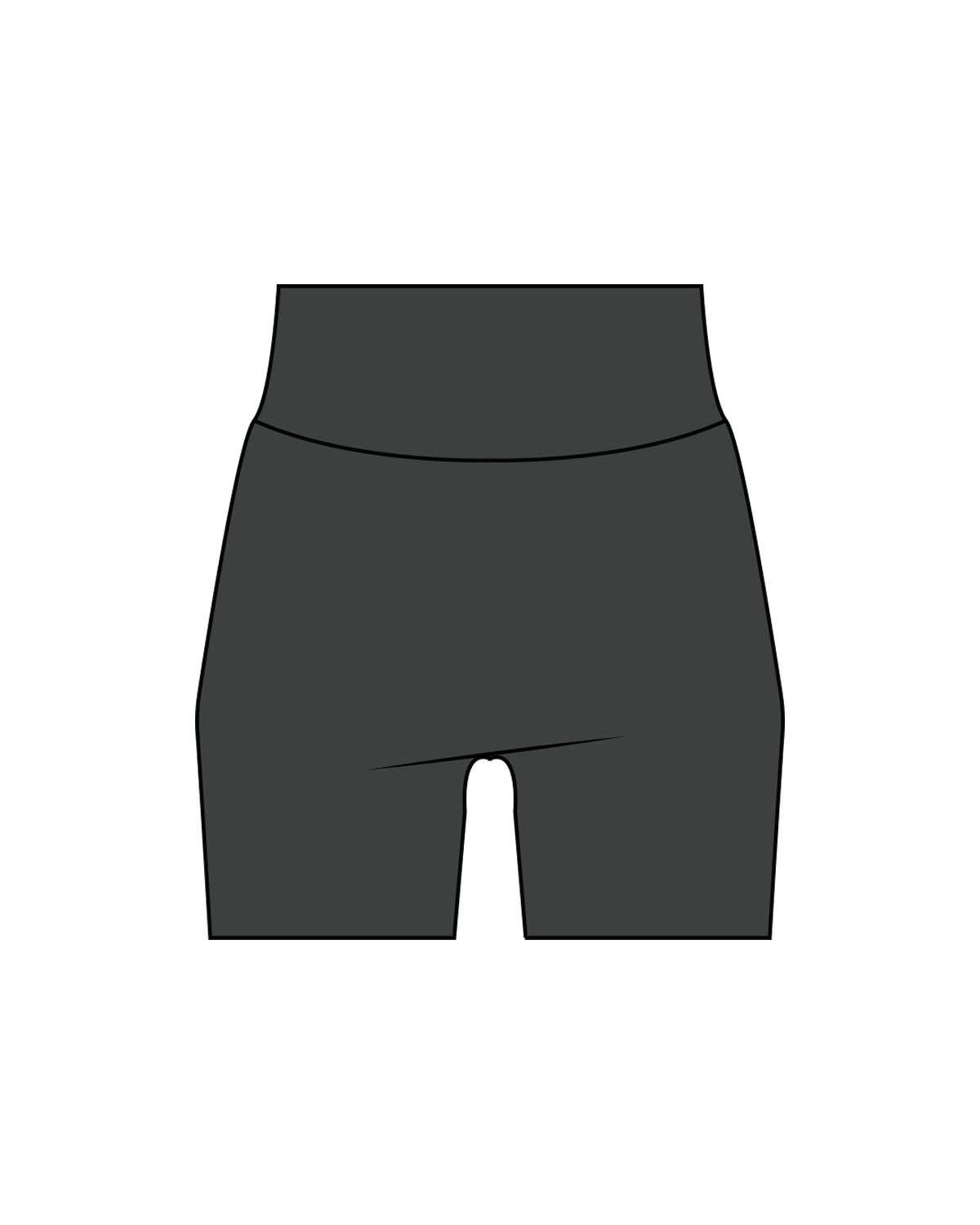 The Basic Short - Pebble - Sweat Circuit - Back Waistline - White Printed