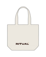 The Tote Bag - Natural - Ritual Indoor Cycling - Front - Ritual - Back Stacked - Printed - Full Color