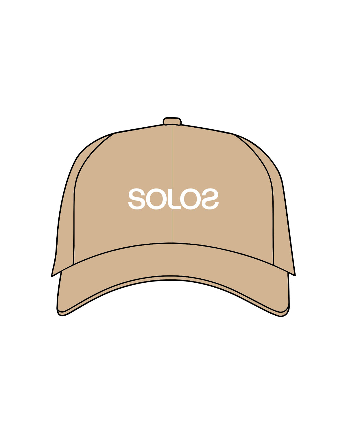 The Dad Hat - Khaki - Solos Pilates - Center "Solos" & Back "S" - White